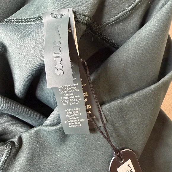 SKIMS High-Rise Bike Shorts in Dark Teal Green - Picture 5 of 7